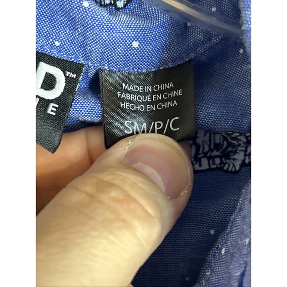 Mad Engine Mens Button Up Shirt Size Small Novelty Nasa Astronauts Short Sleeve - Picture 5 of 8